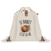 Sac à Dos avec Pochette Avant Beige Le basket c'est la vie