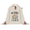 Sac à Dos avec Pochette Avant Beige Ma gerbille c'est ma vie