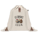 Sac à Dos avec Pochette Avant Beige Les cupcakes c'est la vie