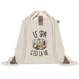 Sac à Dos avec Pochette Avant Beige Le spa c'est la vie