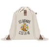 Sac à Dos avec Pochette Avant Beige Les guépards c'est la vie