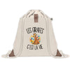 Sac à Dos avec Pochette Avant Beige Les girafes c'est la vie