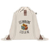 Sac à Dos avec Pochette Avant Beige Les papillons c'est la vie