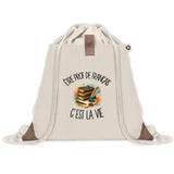 Sac à Dos avec Pochette Avant Beige Être prof de français c'est la vie