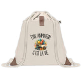 Sac à Dos avec Pochette Avant Beige Être animateur c'est la vie