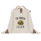 Sac à Dos avec Pochette Avant Beige Être vigneron c'est la vie