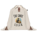 Sac à Dos avec Pochette Avant Beige Être cariste c'est la vie