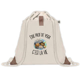 Sac à Dos avec Pochette Avant Beige Être prof de yoga c'est la vie