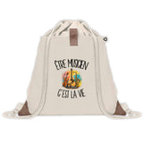 Sac à Dos avec Pochette Avant Beige Être musicien c'est la vie