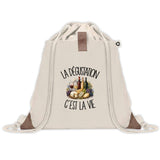 Sac à Dos avec Pochette Avant Beige La dégustation c'est la vie