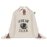 Sac à Dos avec Pochette Avant Beige La boxe thaïe c'est la vie