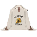 Sac à Dos avec Pochette Avant Beige Être apicultrice c'est la vie