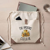 Sac à Dos avec Pochette Avant Beige Être apicultrice c'est la vie