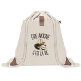 Sac à Dos avec Pochette Avant Beige Être avocate c'est la vie