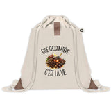 Sac à Dos avec Pochette Avant Beige Être chocolatière c'est la vie