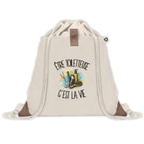 Sac à Dos avec Pochette Avant Beige Être toiletteuse c'est la vie