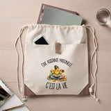 Sac à Dos avec Pochette Avant Beige Être assistante maternelle c'est la vie