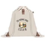 Sac à Dos avec Pochette Avant Beige Être assistante sociale c'est la vie