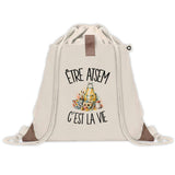 Sac à Dos avec Pochette Avant Beige Être ATSEM c'est la vie