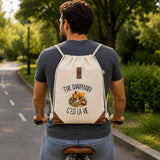 Sac à Dos avec Pochette Avant Beige Être charpentier c'est la vie