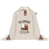 Sac à Dos avec Pochette Avant Beige Être chauffagiste c'est la vie