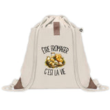 Sac à Dos avec Pochette Avant Beige Être fromager c'est la vie