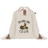 Sac à Dos avec Pochette Avant Beige Être maître-chien c'est la vie