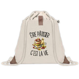 Sac à Dos avec Pochette Avant Beige Être pâtissier c'est la vie
