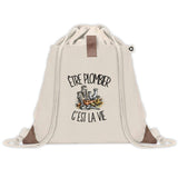 Sac à Dos avec Pochette Avant Beige Être plombier c'est la vie