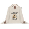 Sac à Dos avec Pochette Avant Beige La broderie c'est la vie