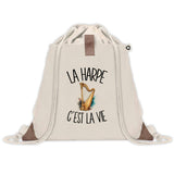 Sac à Dos avec Pochette Avant Beige La harpe c'est la vie