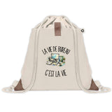 Sac à Dos avec Pochette Avant Beige La vie de bureau c'est la vie