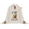 Sac à Dos avec Pochette Avant Beige Le café c'est la vie