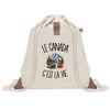 Sac à Dos avec Pochette Avant Beige Le Canada c'est la vie