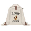 Sac à Dos avec Pochette Avant Beige Le canard c'est la vie