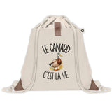 Sac à Dos avec Pochette Avant Beige Le canard c'est la vie