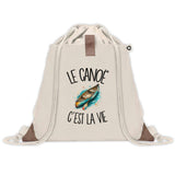 Sac à Dos avec Pochette Avant Beige Le canoë c'est la vie