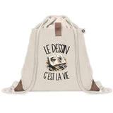 Sac à Dos avec Pochette Avant Beige Le dessin c'est la vie