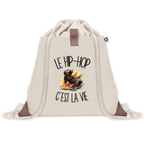 Sac à Dos avec Pochette Avant Beige Le hip-hop c'est la vie