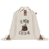 Sac à Dos avec Pochette Avant Beige Le métal c'est la vie
