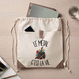 Sac à Dos avec Pochette Avant Beige Le métal c'est la vie