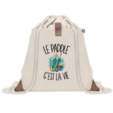 Sac à Dos avec Pochette Avant Beige Le paddle c'est la vie