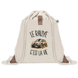 Sac à Dos avec Pochette Avant Beige Le rallye c'est la vie