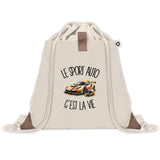 Sac à Dos avec Pochette Avant Beige Le sport auto c'est la vie