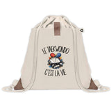 Sac à Dos avec Pochette Avant Beige Le taekwondo c'est la vie