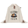Sac à Dos avec Pochette Avant Beige Les festivals c'est la vie
