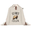 Sac à Dos avec Pochette Avant Beige Les furets c'est la vie