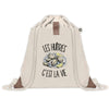 Sac à Dos avec Pochette Avant Beige Les huîtres c'est la vie