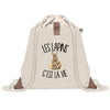 Sac à Dos avec Pochette Avant Beige Les lapins c'est la vie