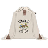 Sac à Dos avec Pochette Avant Beige Les maquettes c'est la vie